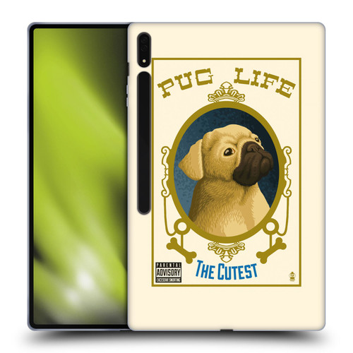 Lantern Press Dog Collection Pug Life Soft Gel Case for Samsung Galaxy Tab S8 Ultra