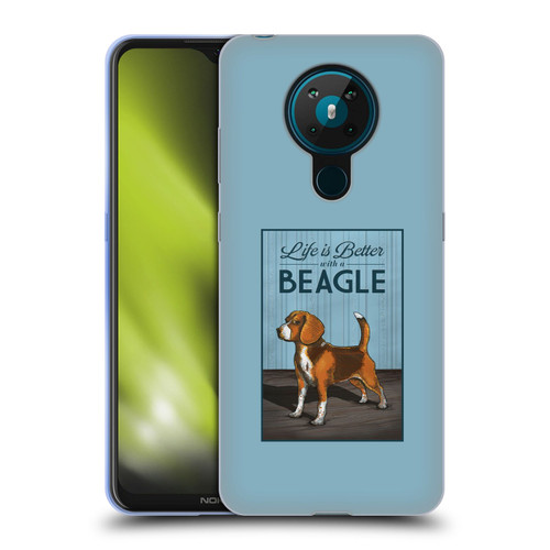 Lantern Press Dog Collection Beagle Soft Gel Case for Nokia 5.3