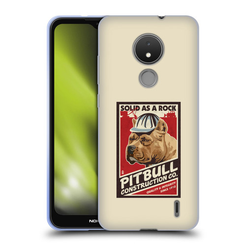 Lantern Press Dog Collection Pitbull Construction Soft Gel Case for Nokia C21