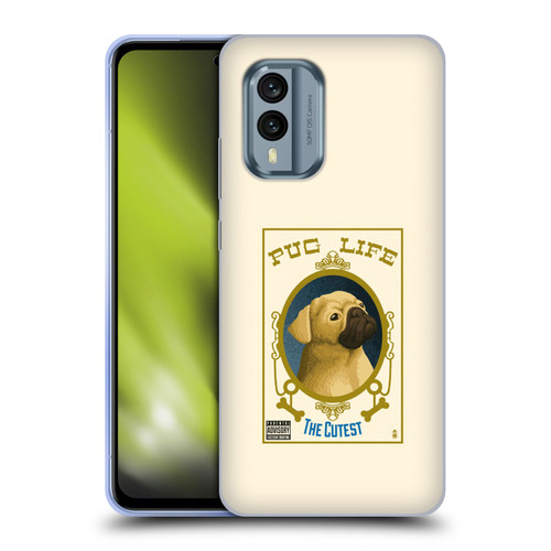 Lantern Press Dog Collection Pug Life Soft Gel Case for Nokia X30