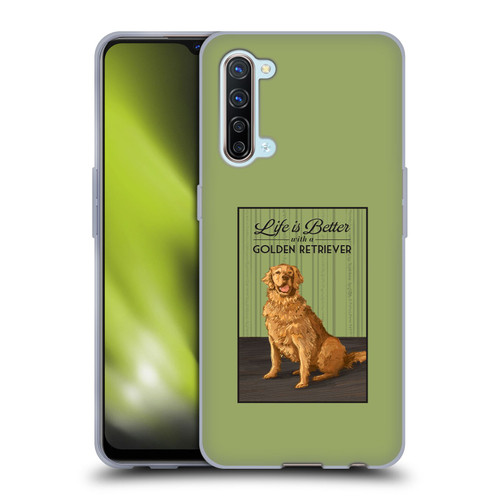 Lantern Press Dog Collection Life Is Better With A Golden Retriever Soft Gel Case for OPPO Find X2 Lite 5G