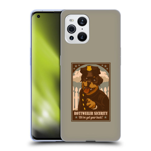 Lantern Press Dog Collection Rottweiller Security Soft Gel Case for OPPO Find X3 / Pro