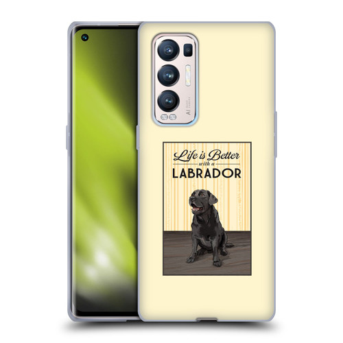 Lantern Press Dog Collection Labrador Soft Gel Case for OPPO Find X3 Neo / Reno5 Pro+ 5G