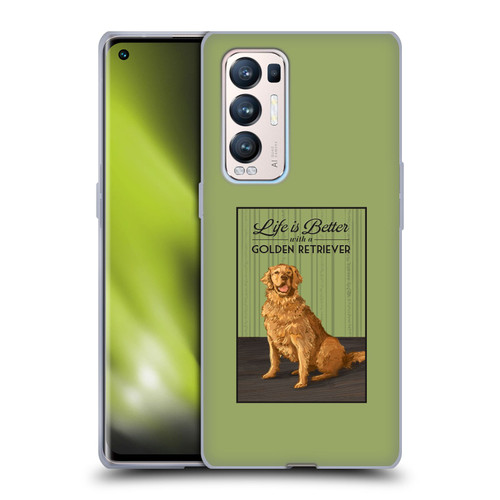 Lantern Press Dog Collection Life Is Better With A Golden Retriever Soft Gel Case for OPPO Find X3 Neo / Reno5 Pro+ 5G