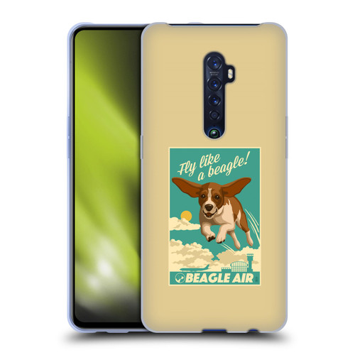 Lantern Press Dog Collection Fly Like A Beagle Soft Gel Case for OPPO Reno 2