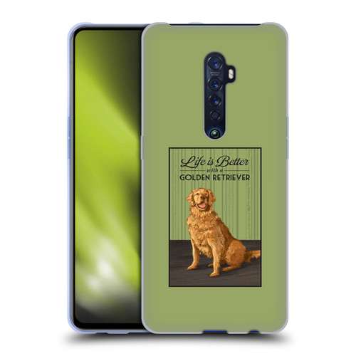 Lantern Press Dog Collection Life Is Better With A Golden Retriever Soft Gel Case for OPPO Reno 2