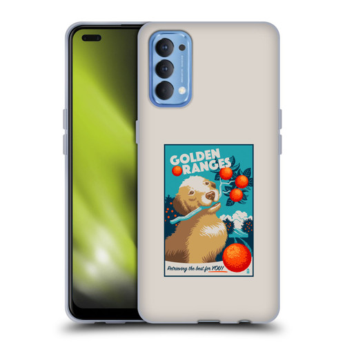 Lantern Press Dog Collection Golden Oranges Soft Gel Case for OPPO Reno 4 5G