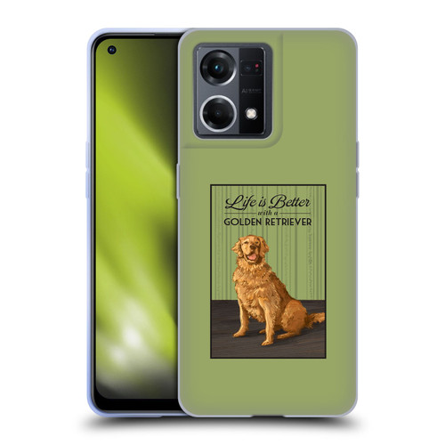 Lantern Press Dog Collection Life Is Better With A Golden Retriever Soft Gel Case for OPPO Reno8 4G