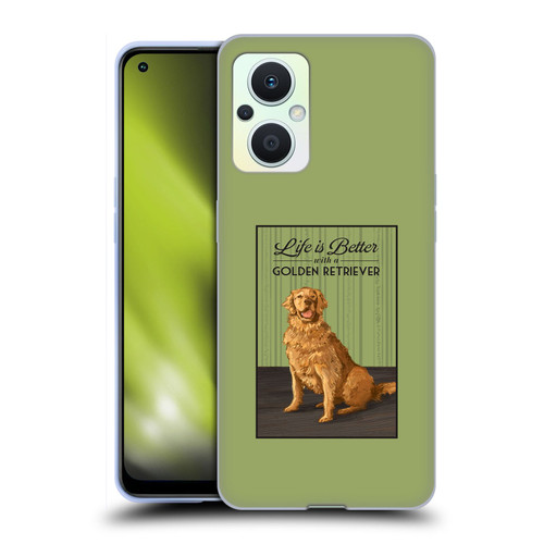 Lantern Press Dog Collection Life Is Better With A Golden Retriever Soft Gel Case for OPPO Reno8 Lite