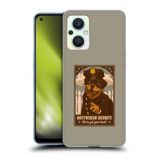 Lantern Press Dog Collection Rottweiller Security Soft Gel Case for OPPO Reno8 Lite