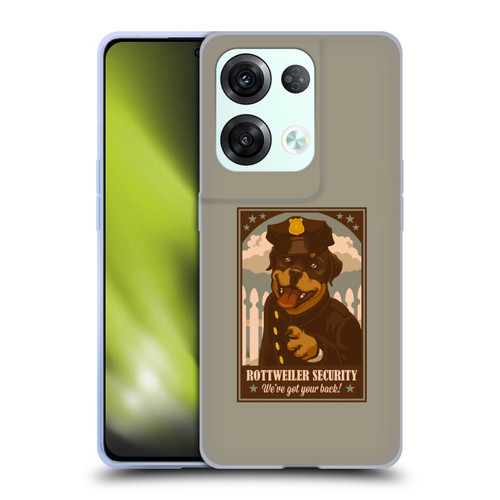 Lantern Press Dog Collection Rottweiller Security Soft Gel Case for OPPO Reno8 Pro