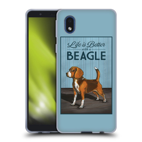 Lantern Press Dog Collection Beagle Soft Gel Case for Samsung Galaxy A01 Core (2020)