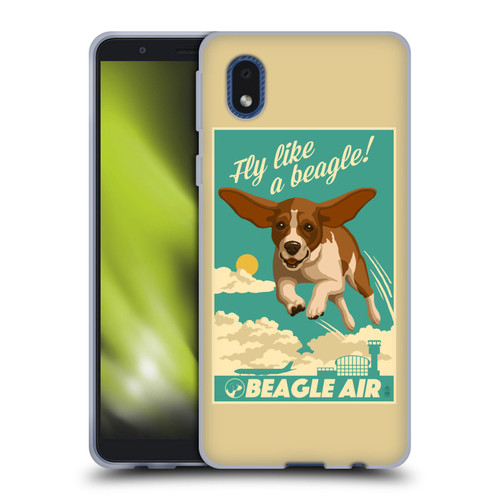 Lantern Press Dog Collection Fly Like A Beagle Soft Gel Case for Samsung Galaxy A01 Core (2020)