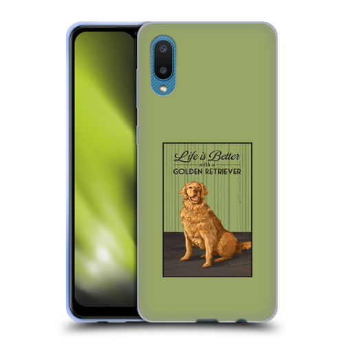 Lantern Press Dog Collection Life Is Better With A Golden Retriever Soft Gel Case for Samsung Galaxy A02/M02 (2021)