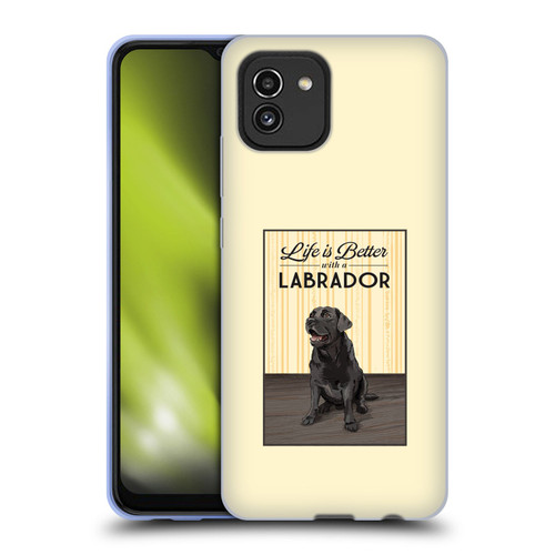 Lantern Press Dog Collection Labrador Soft Gel Case for Samsung Galaxy A03 (2021)
