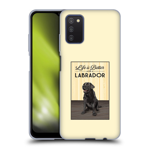 Lantern Press Dog Collection Labrador Soft Gel Case for Samsung Galaxy A03s (2021)