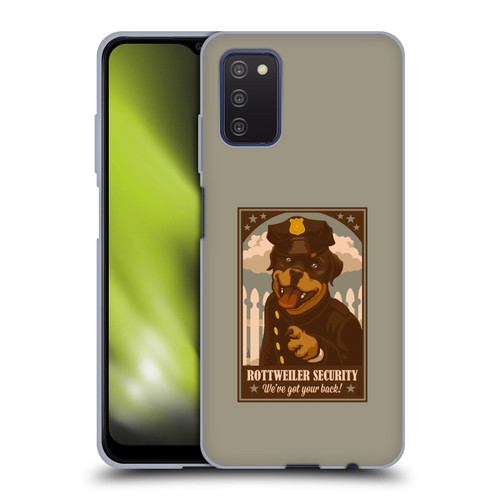 Lantern Press Dog Collection Rottweiller Security Soft Gel Case for Samsung Galaxy A03s (2021)