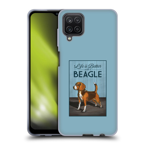 Lantern Press Dog Collection Beagle Soft Gel Case for Samsung Galaxy A12 (2020)