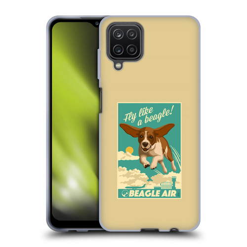 Lantern Press Dog Collection Fly Like A Beagle Soft Gel Case for Samsung Galaxy A12 (2020)