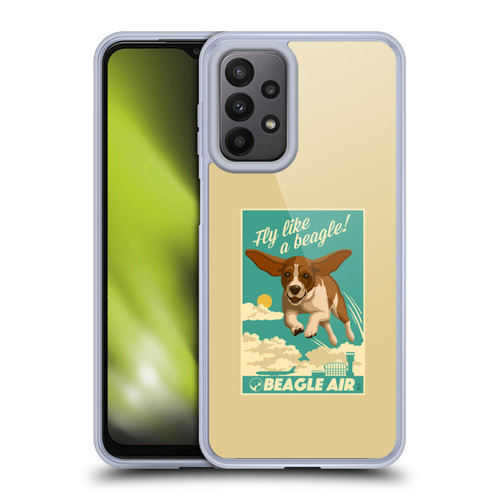 Lantern Press Dog Collection Fly Like A Beagle Soft Gel Case for Samsung Galaxy A23 / 5G (2022)