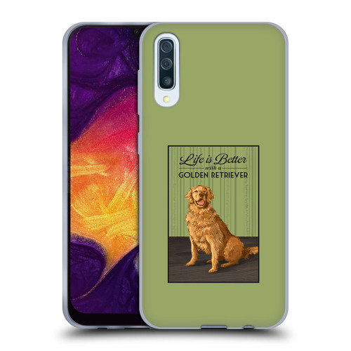 Lantern Press Dog Collection Life Is Better With A Golden Retriever Soft Gel Case for Samsung Galaxy A50/A30s (2019)