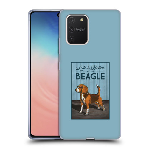 Lantern Press Dog Collection Beagle Soft Gel Case for Samsung Galaxy S10 Lite