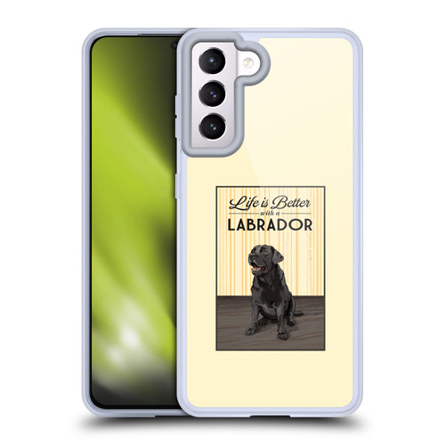 Lantern Press Dog Collection Labrador Soft Gel Case for Samsung Galaxy S21 5G