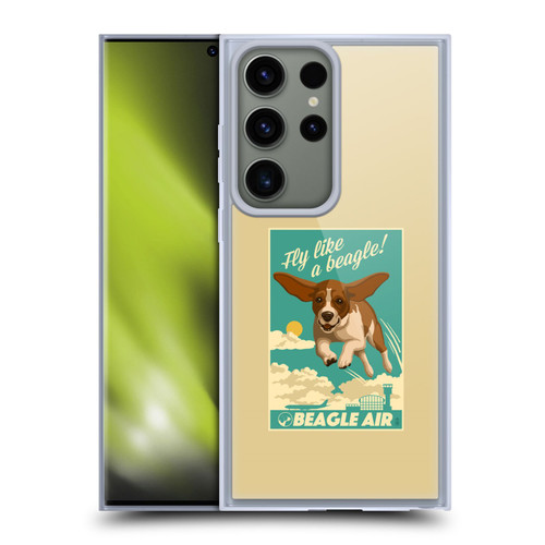 Lantern Press Dog Collection Fly Like A Beagle Soft Gel Case for Samsung Galaxy S23 Ultra 5G