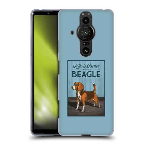 Lantern Press Dog Collection Beagle Soft Gel Case for Sony Xperia Pro-I