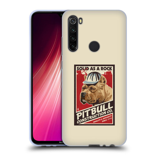 Lantern Press Dog Collection Pitbull Construction Soft Gel Case for Xiaomi Redmi Note 8T