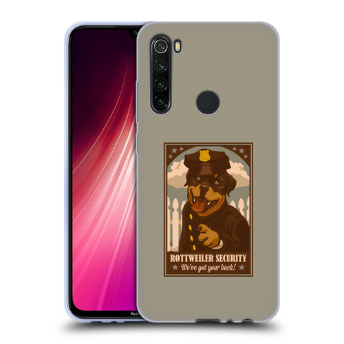 Lantern Press Dog Collection Rottweiller Security Soft Gel Case for Xiaomi Redmi Note 8T