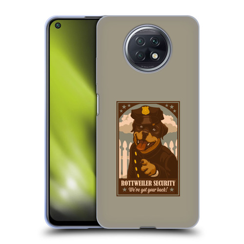 Lantern Press Dog Collection Rottweiller Security Soft Gel Case for Xiaomi Redmi Note 9T 5G