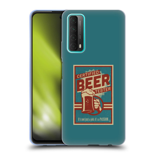 Lantern Press Man Cave Beer Tester Soft Gel Case for Huawei P Smart (2021)