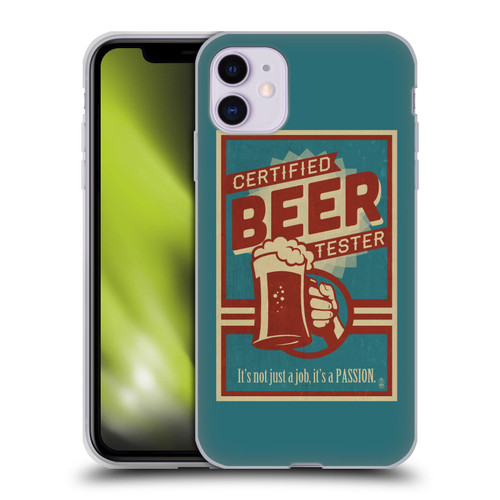 Lantern Press Man Cave Beer Tester Soft Gel Case for Apple iPhone 11