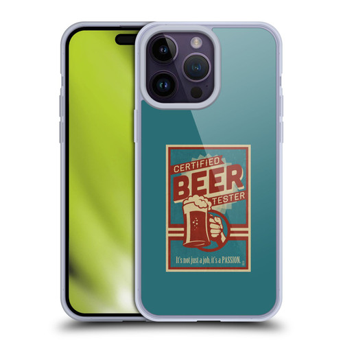 Lantern Press Man Cave Beer Tester Soft Gel Case for Apple iPhone 14 Pro Max