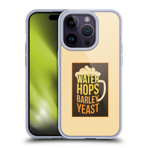 Lantern Press Man Cave Hops Soft Gel Case for Apple iPhone 14 Pro