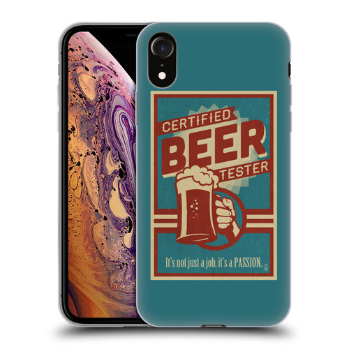 Lantern Press Man Cave Beer Tester Soft Gel Case for Apple iPhone XR