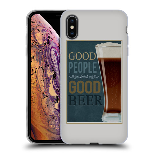 Lantern Press Man Cave Good People Soft Gel Case for Apple iPhone XS Max