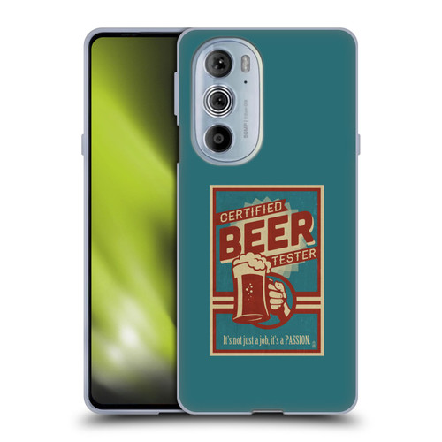 Lantern Press Man Cave Beer Tester Soft Gel Case for Motorola Edge X30