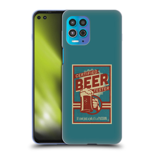 Lantern Press Man Cave Beer Tester Soft Gel Case for Motorola Moto G100