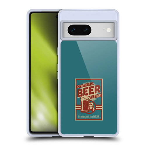 Lantern Press Man Cave Beer Tester Soft Gel Case for Google Pixel 7