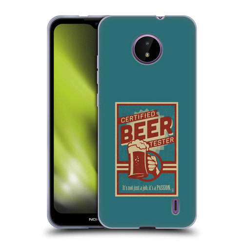 Lantern Press Man Cave Beer Tester Soft Gel Case for Nokia C10 / C20