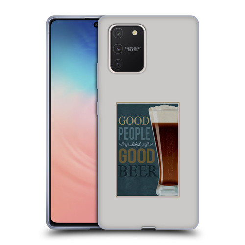 Lantern Press Man Cave Good People Soft Gel Case for Samsung Galaxy S10 Lite