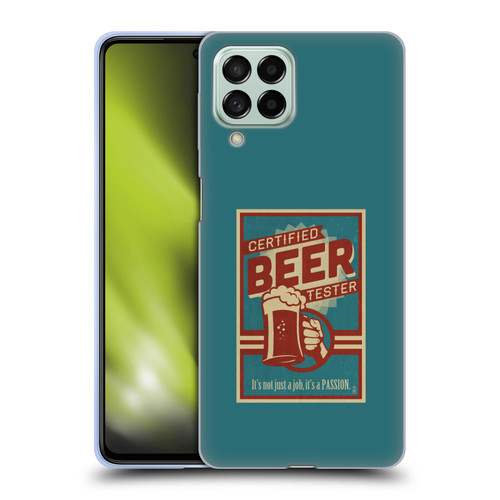 Lantern Press Man Cave Beer Tester Soft Gel Case for Samsung Galaxy M53 (2022)