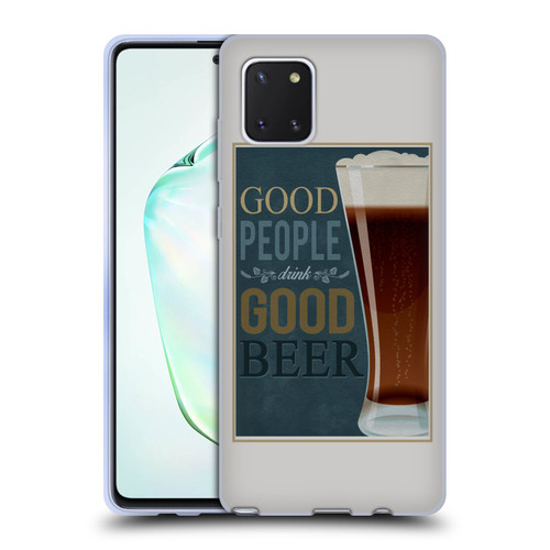 Lantern Press Man Cave Good People Soft Gel Case for Samsung Galaxy Note10 Lite