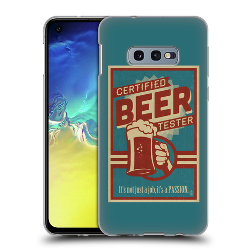 Lantern Press Man Cave Beer Tester Soft Gel Case for Samsung Galaxy S10e