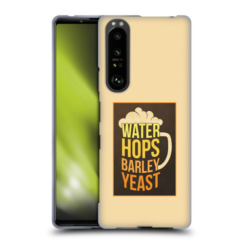 Lantern Press Man Cave Hops Soft Gel Case for Sony Xperia 1 III