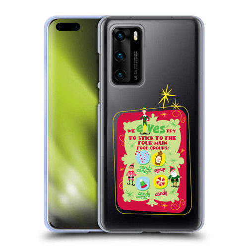 Elf Movie Graphics 1 Food Groups Soft Gel Case for Huawei P40 5G