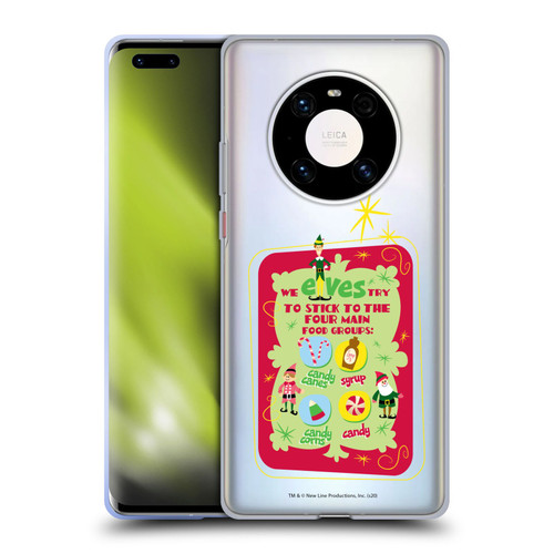 Elf Movie Graphics 1 Food Groups Soft Gel Case for Huawei Mate 40 Pro 5G