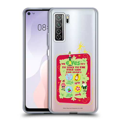 Elf Movie Graphics 1 Food Groups Soft Gel Case for Huawei Nova 7 SE/P40 Lite 5G